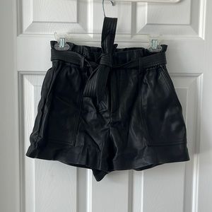 High Waisted Zara Leather Short
